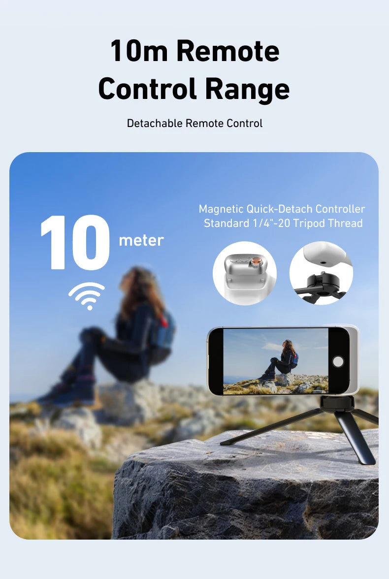 "TELESIN Magnetic Phone Grip - Shooting Handle with Remote Control"