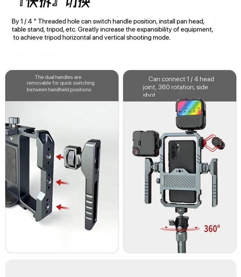 Smartphone Video Cage Kit with Handles