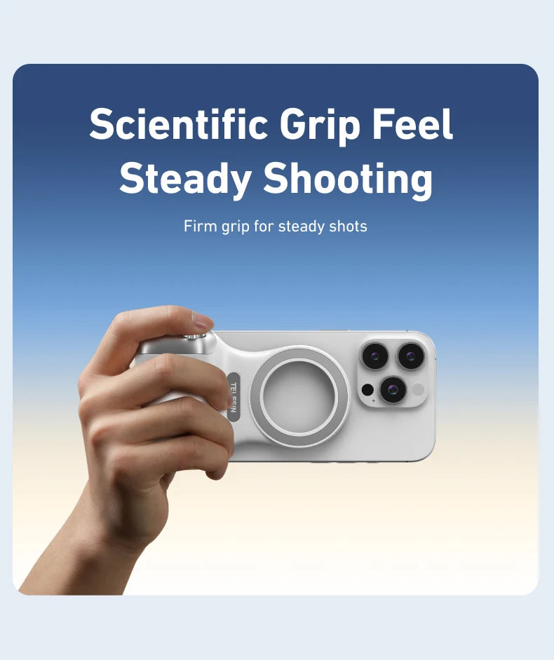 "TELESIN Magnetic Phone Grip - Shooting Handle with Remote Control"