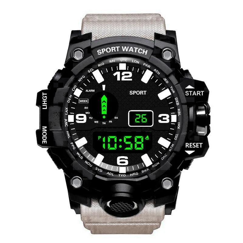 "Military Sports Watch - Waterproof, Luminous & Multifunctional"