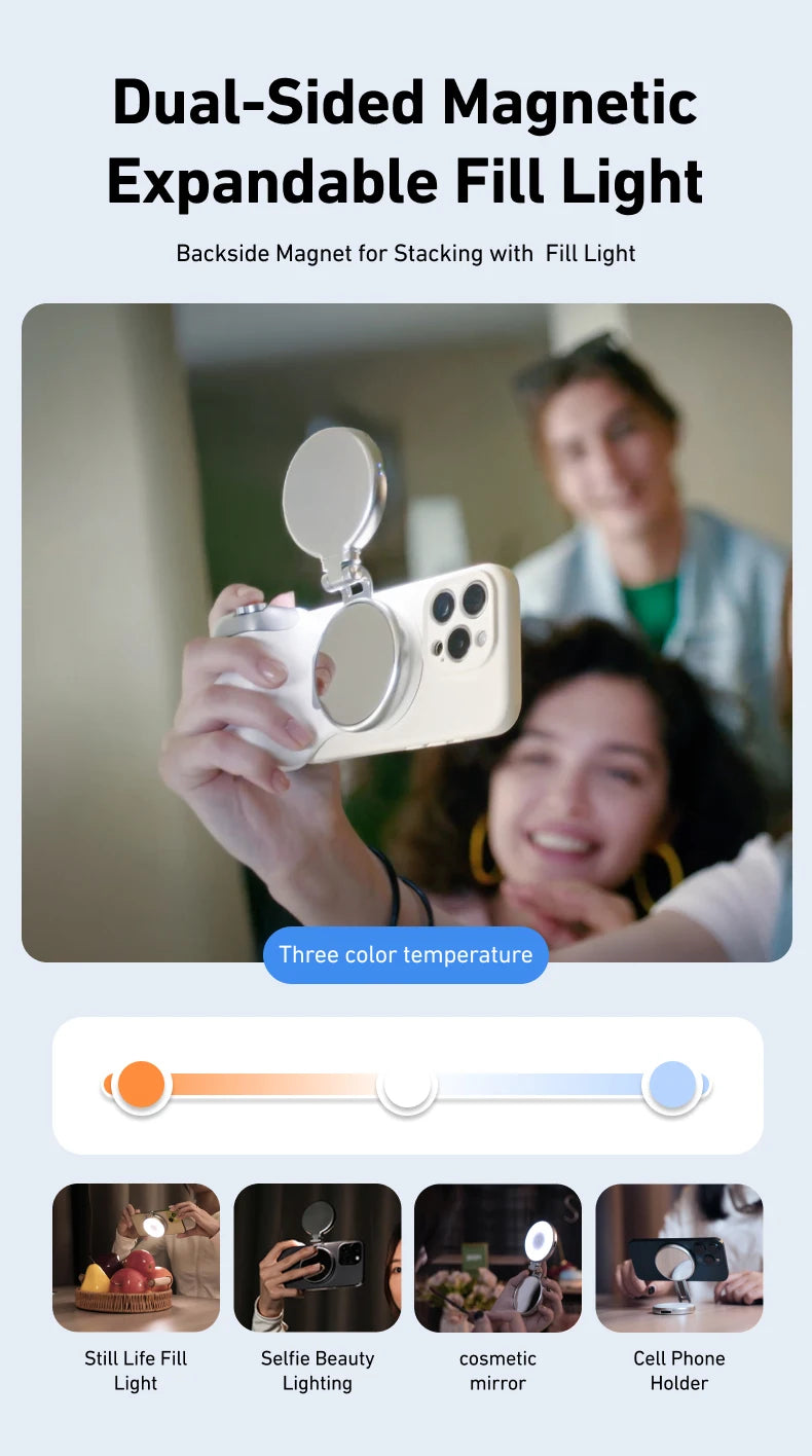 "TELESIN Magnetic Phone Grip - Shooting Handle with Remote Control"