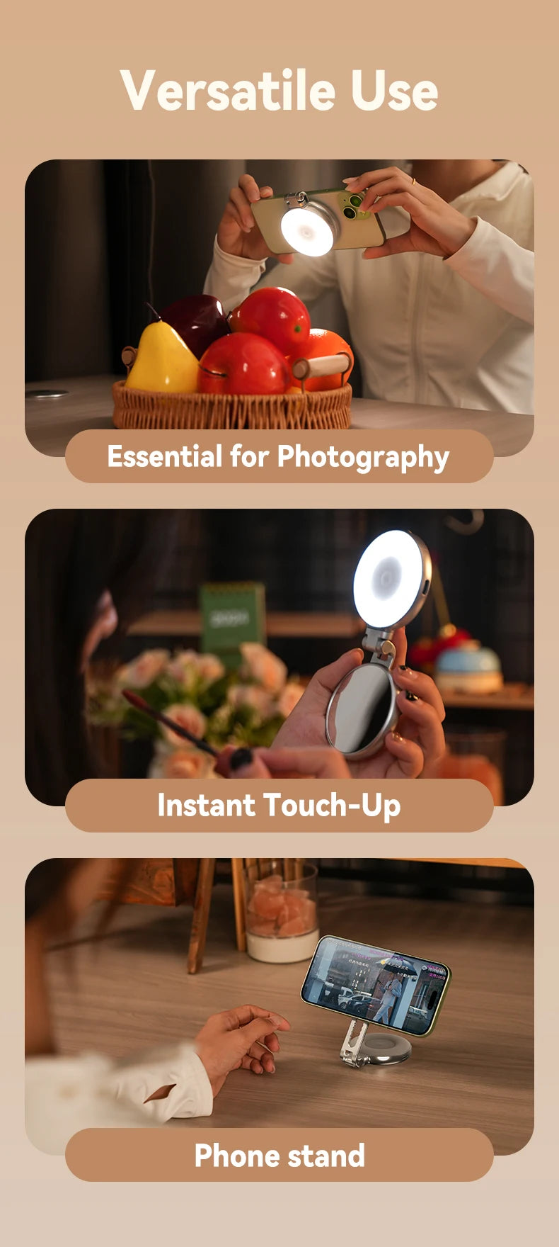 "TELESIN Magnetic Phone Grip - Shooting Handle with Remote Control"