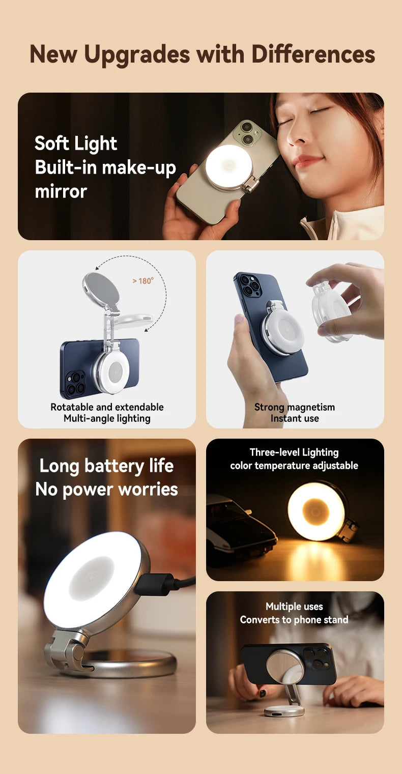 "TELESIN Magnetic Phone Grip - Shooting Handle with Remote Control"