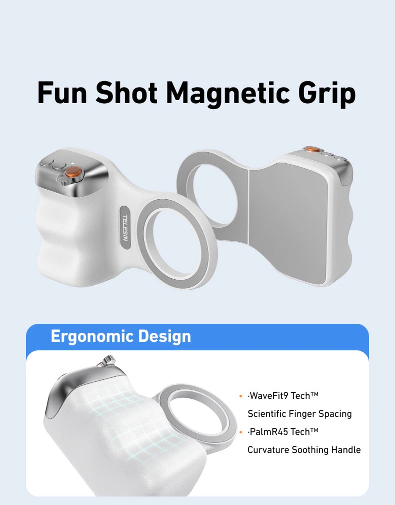"TELESIN Magnetic Phone Grip - Shooting Handle with Remote Control"