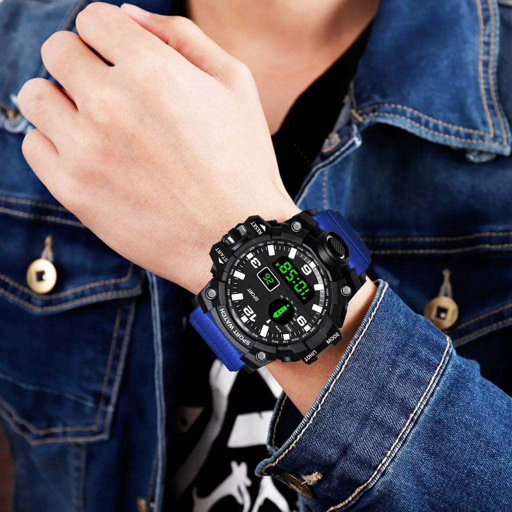 "Military Sports Watch - Waterproof, Luminous & Multifunctional"