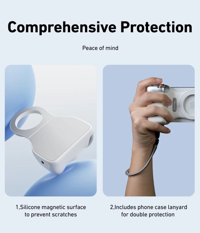 "TELESIN Magnetic Phone Grip - Shooting Handle with Remote Control"