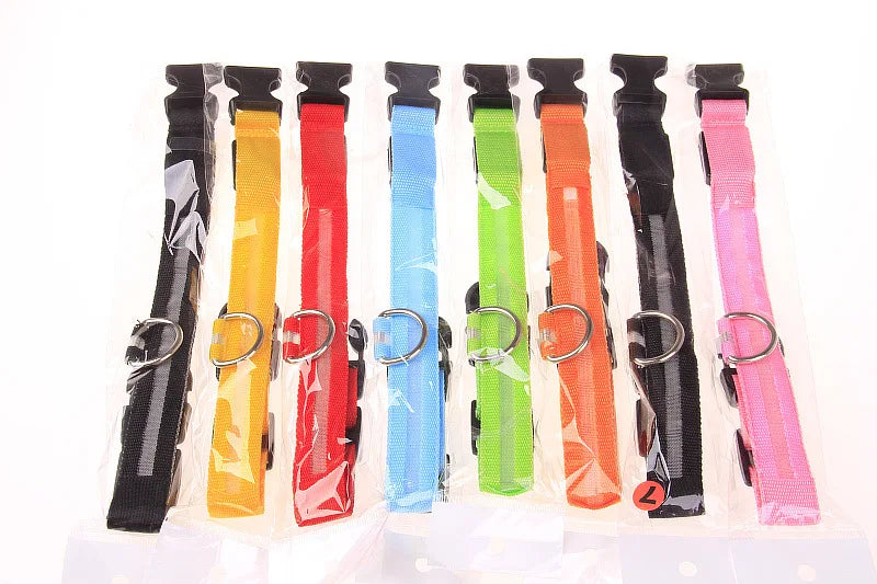 "LED Night Safety Dog Leash - Glow-in-the-Dark & Flashing Light Leash"