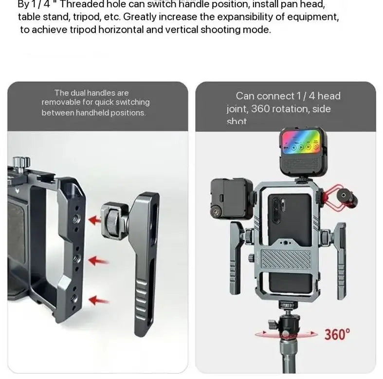Smartphone Video Cage Kit with Handles