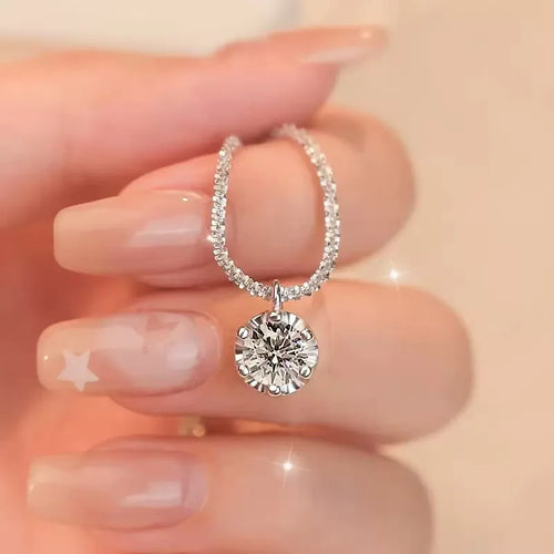 925 Sterling Silver Zircon Pendant Necklace