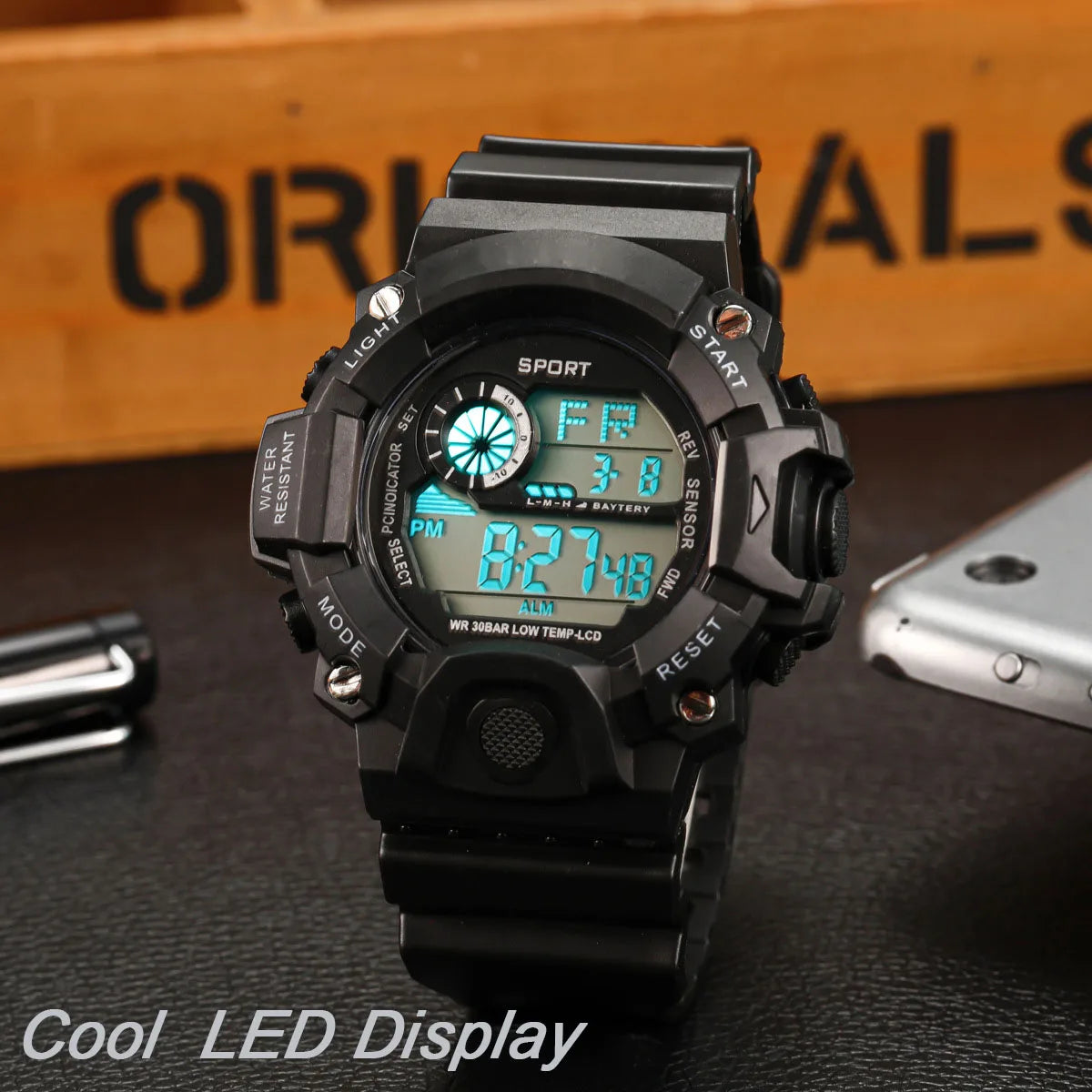 "Military Sports Watch - Waterproof, Luminous & Multifunctional"