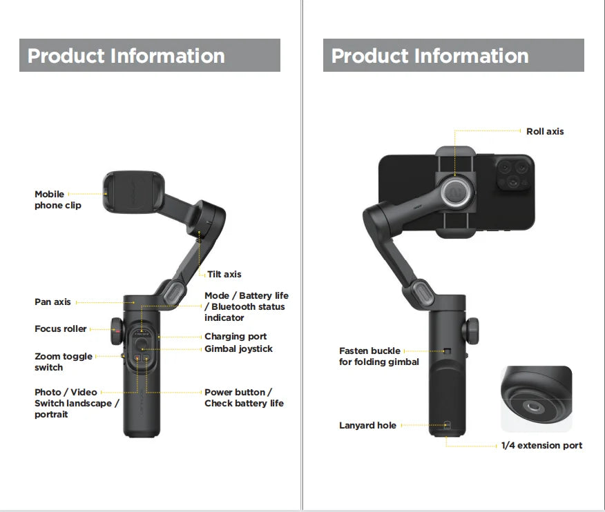 AOCHUAN Smart XE 3-Axis Smartphone Gimbal