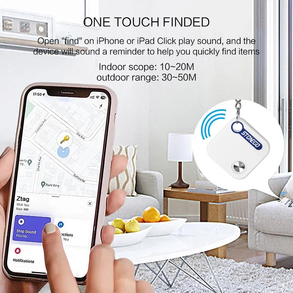 "Mini Bluetooth GPS Tracker - Waterproof Anti-Lost Tag for Pets, Keys & Bags"