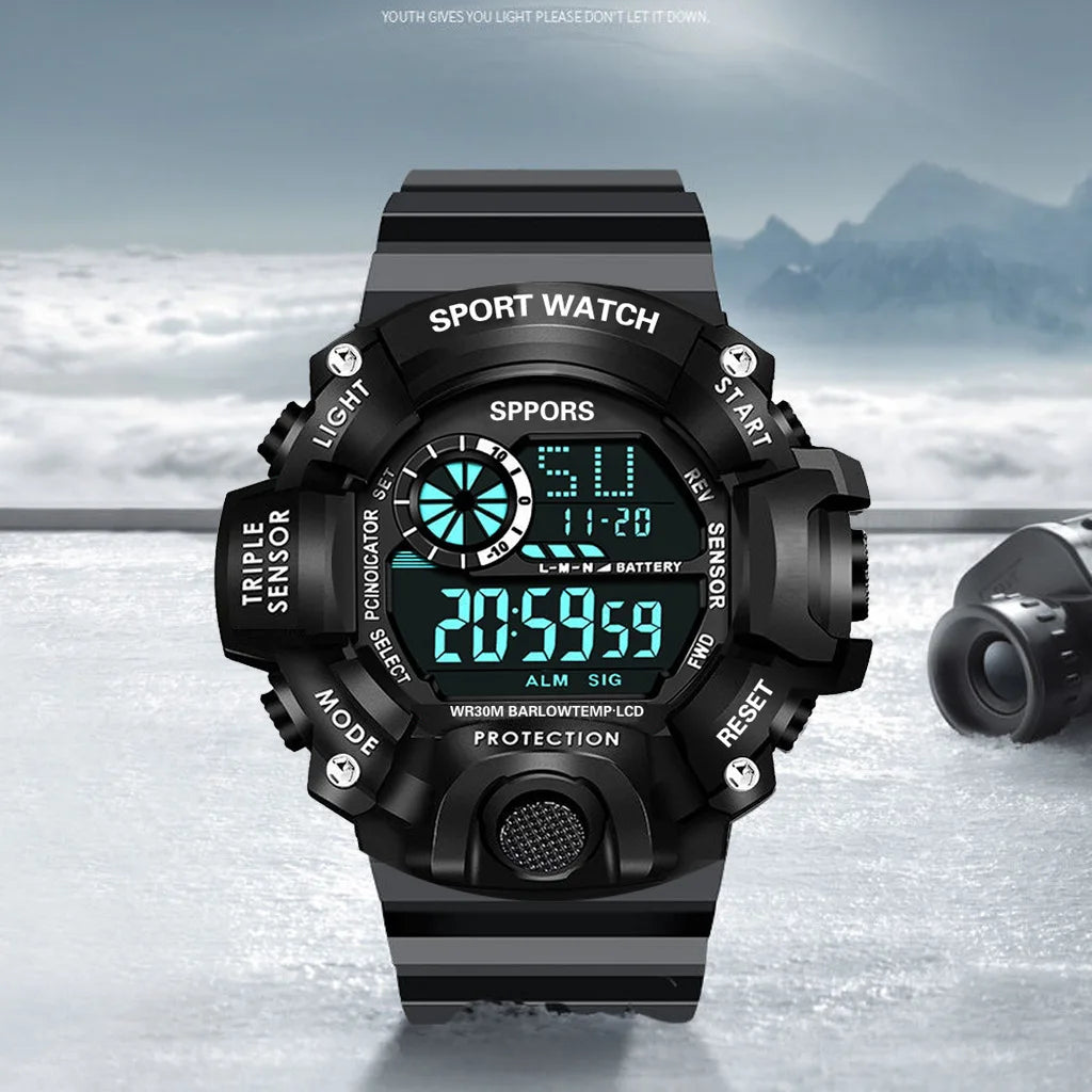 "Military Sports Watch - Waterproof, Luminous & Multifunctional"