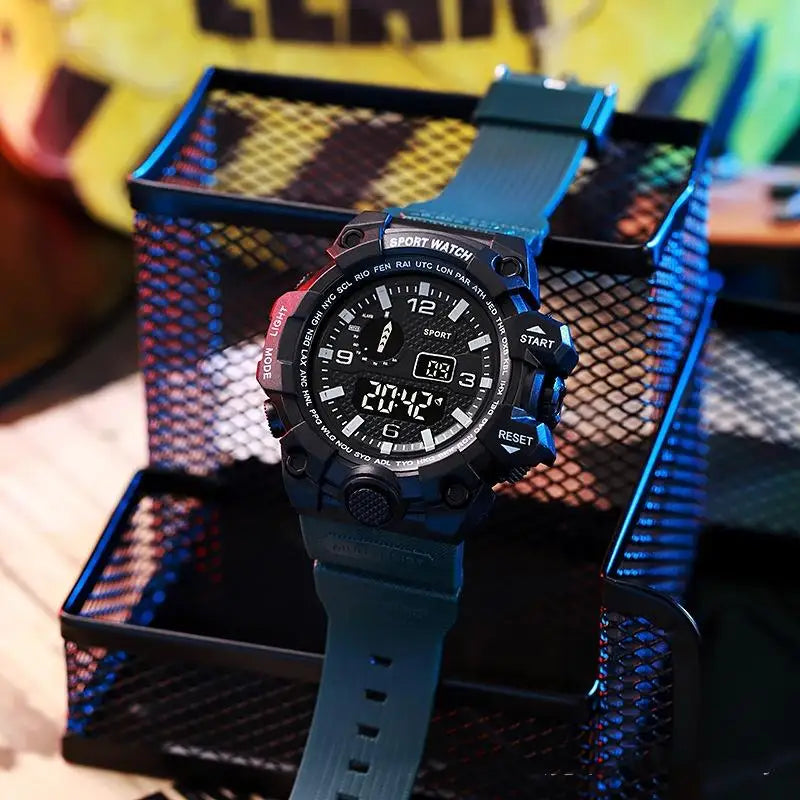 "Military Sports Watch - Waterproof, Luminous & Multifunctional"