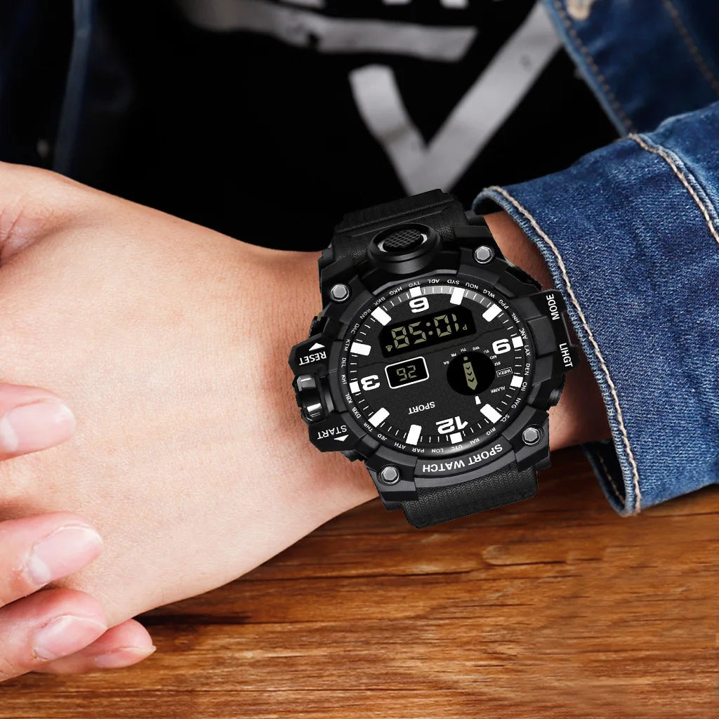 "Military Sports Watch - Waterproof, Luminous & Multifunctional"