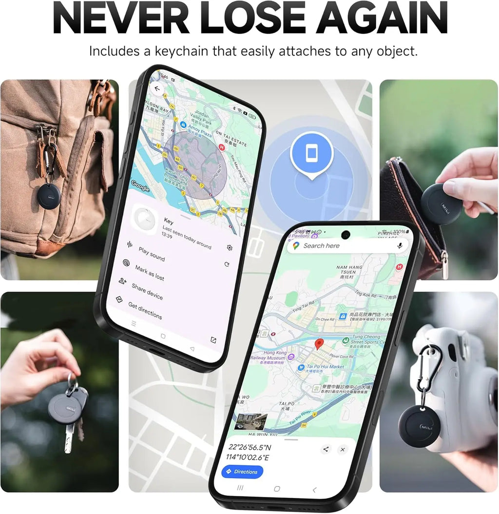 "MiLi MiTag Duo - Smart GPS Tracker for Pets, Keys & Belongings"