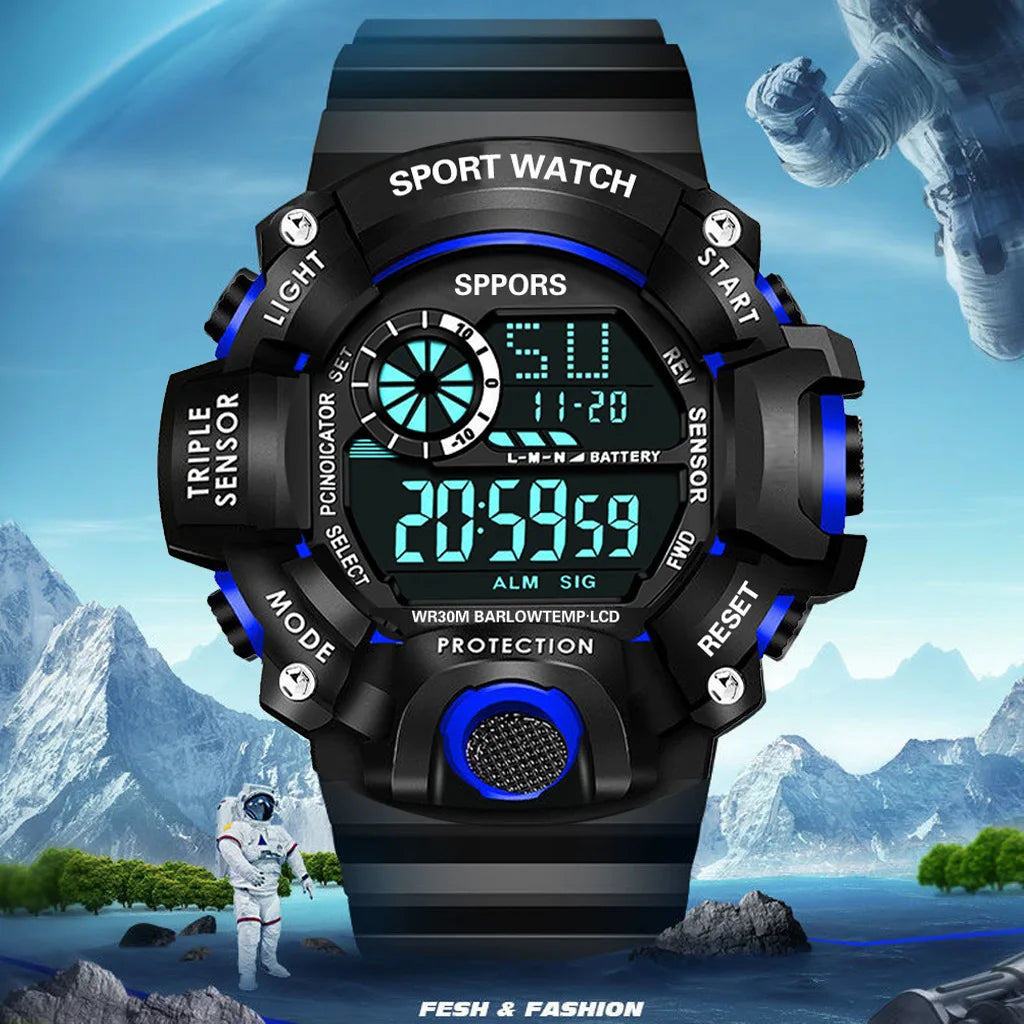 "Military Sports Watch - Waterproof, Luminous & Multifunctional"