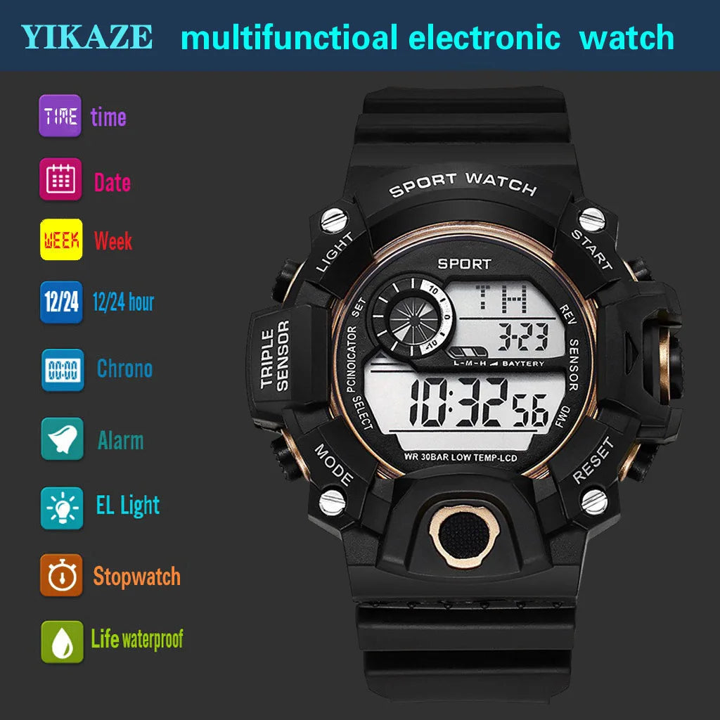 "Military Sports Watch - Waterproof, Luminous & Multifunctional"
