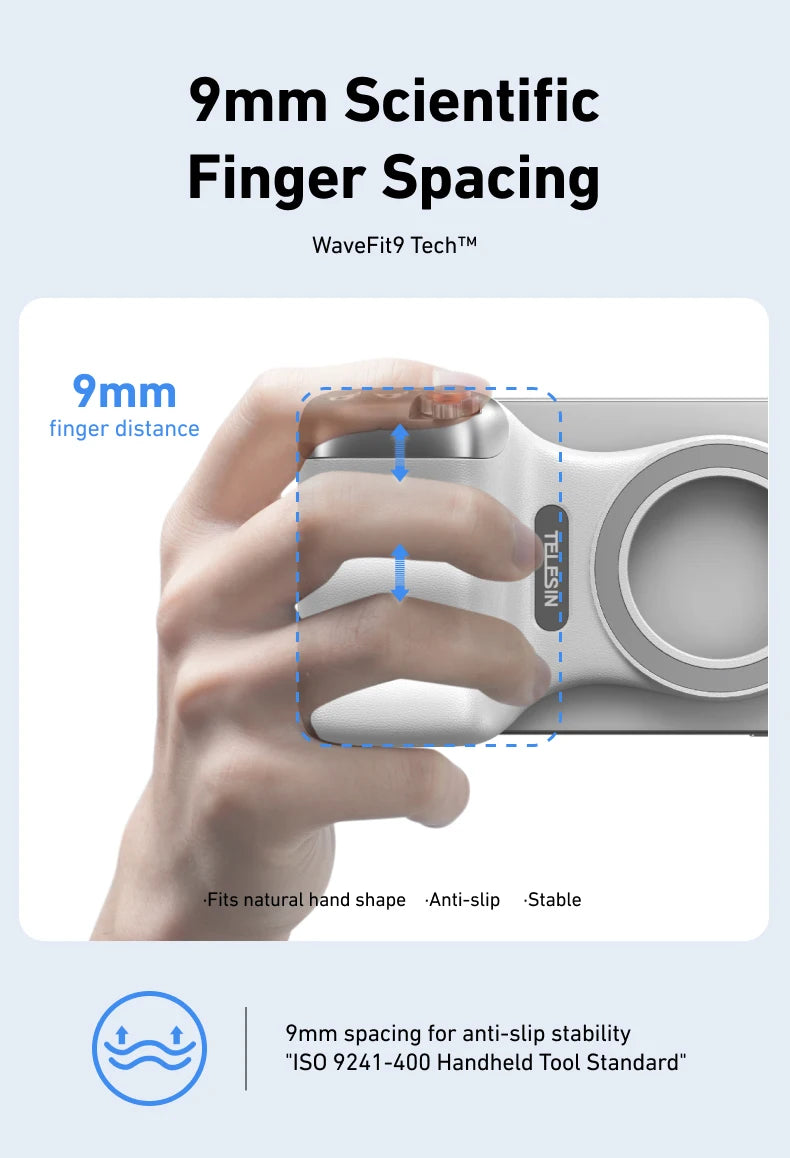 "TELESIN Magnetic Phone Grip - Shooting Handle with Remote Control"