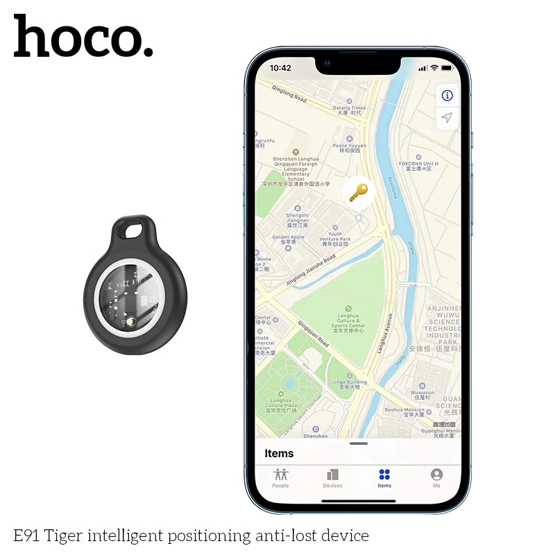 "HOCO E91 Smart GPS Tracker - Anti-Lost Finder for Pets, Keys & Kids"