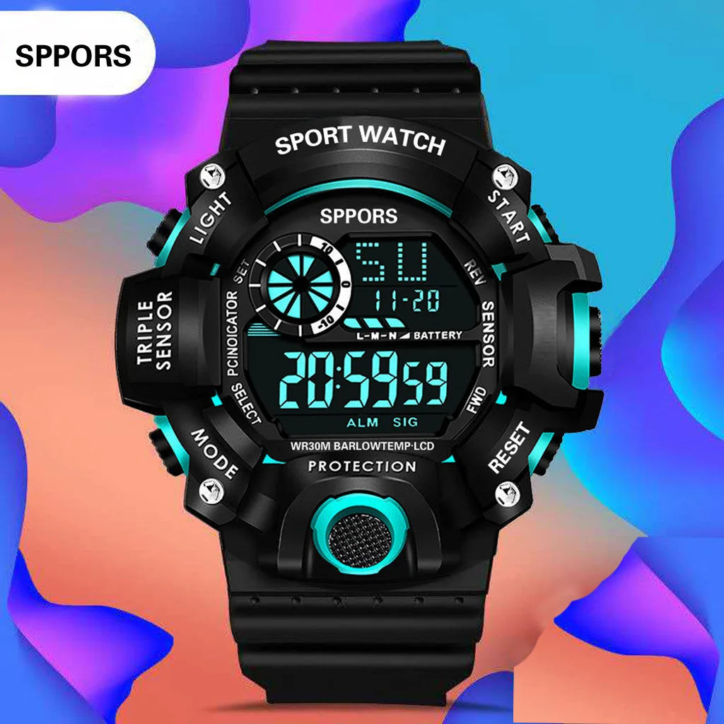 "Military Sports Watch - Waterproof, Luminous & Multifunctional"