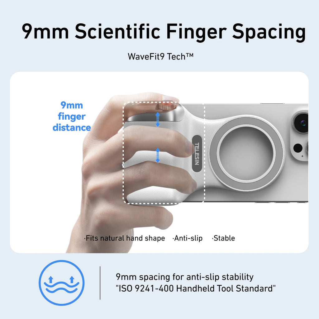 "TELESIN Magnetic Phone Grip - Shooting Handle with Remote Control"