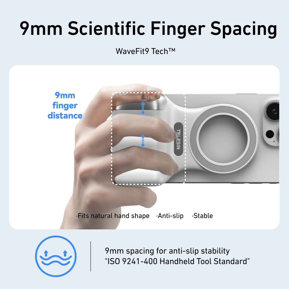 "TELESIN Magnetic Phone Grip - Shooting Handle with Remote Control"