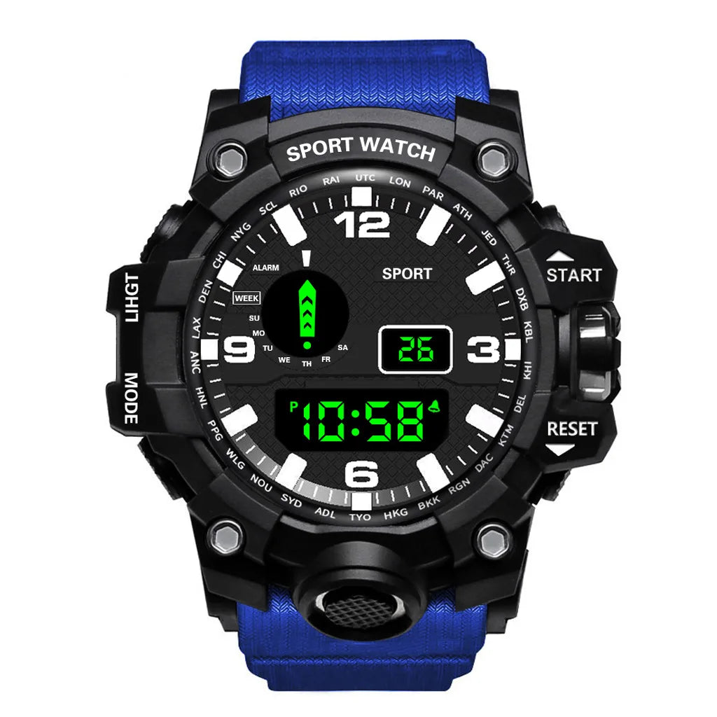 "Military Sports Watch - Waterproof, Luminous & Multifunctional"