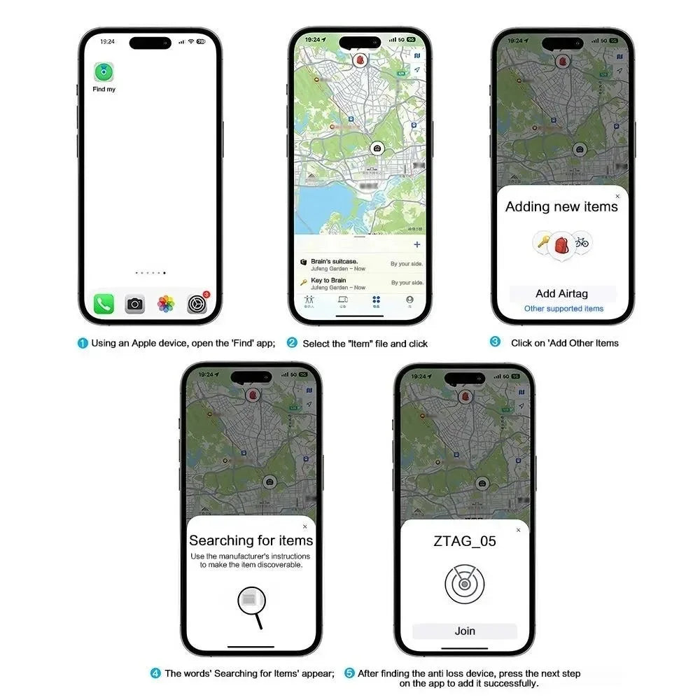 "Mini Bluetooth GPS Tracker - Waterproof Anti-Lost Tag for Pets, Keys & Bags"