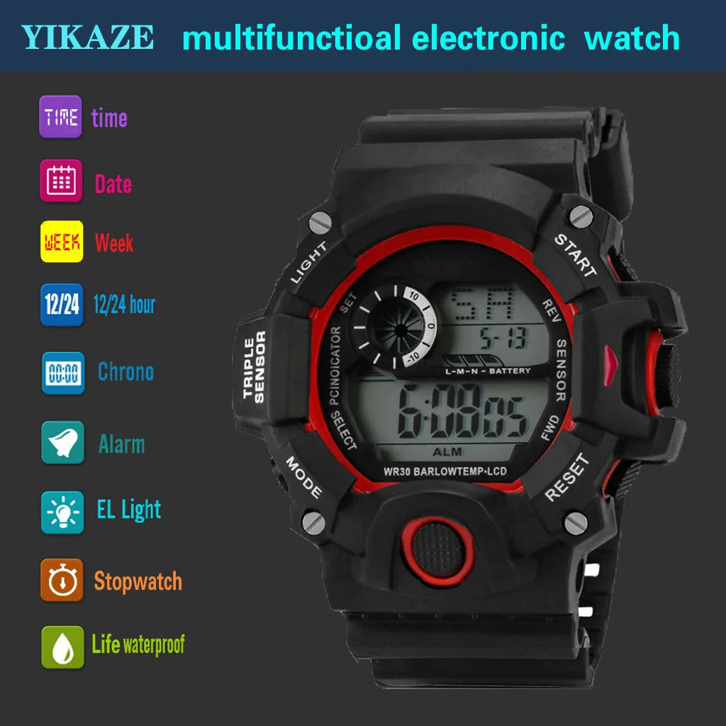 "Military Sports Watch - Waterproof, Luminous & Multifunctional"