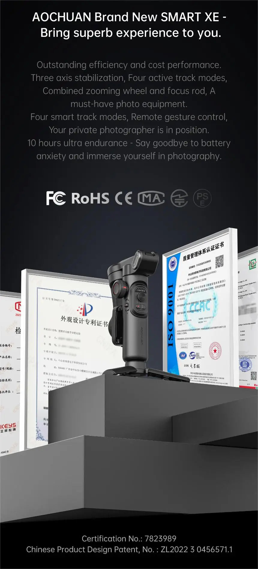 AOCHUAN Smart XE 3-Axis Smartphone Gimbal
