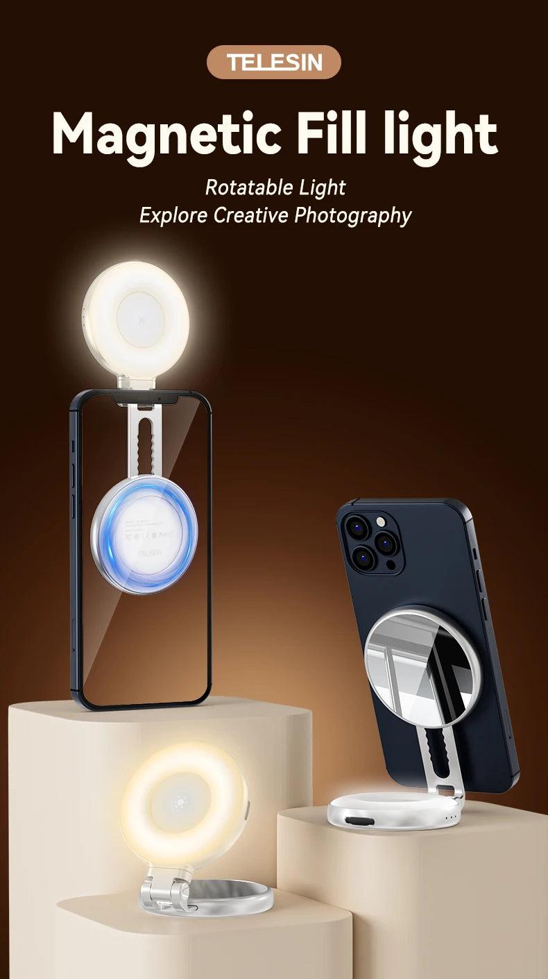 "TELESIN Magnetic Phone Grip - Shooting Handle with Remote Control"