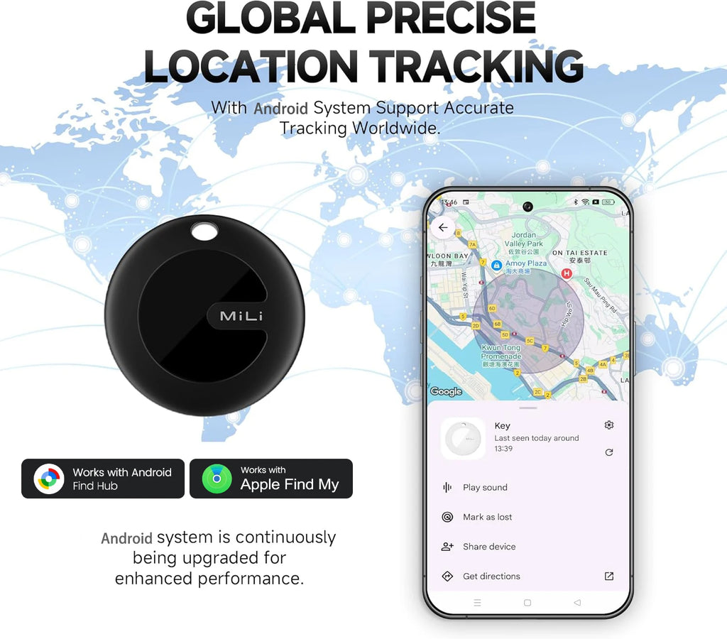"MiLi MiTag Duo - Smart GPS Tracker for Pets, Keys & Belongings"